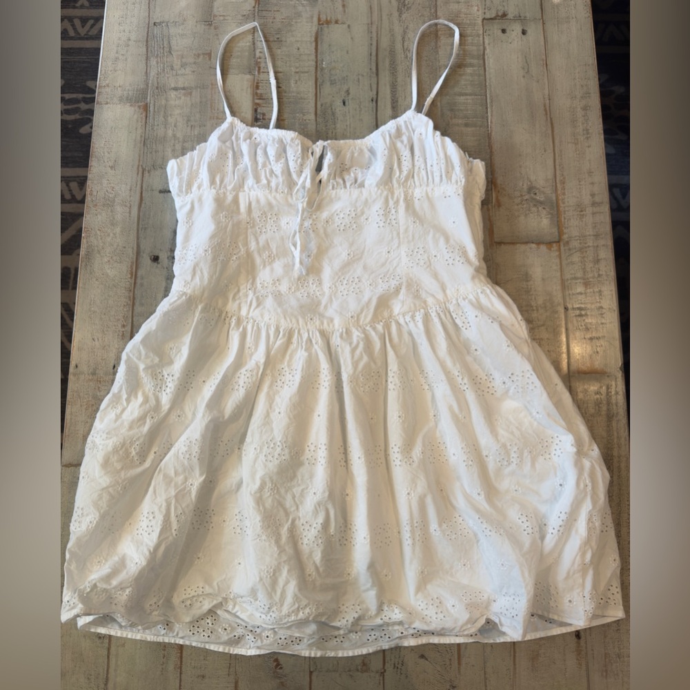 Zara White Eyelet Mini Dress